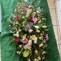Pink Casket Spray